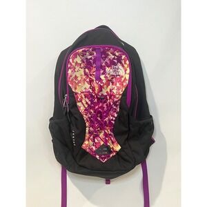 The North Face Jester Backpack Black Pink Purple Geometric FlexVent CHJ3 Daypack